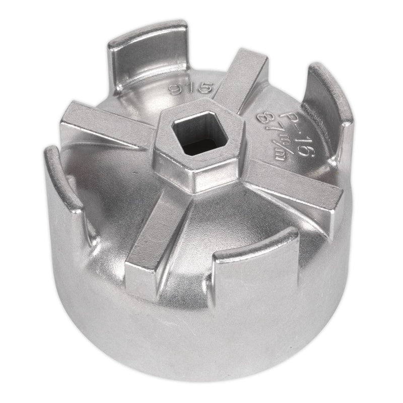 Sealey Oil Filter Cap Wrench87mm x 16 Flutes for Volvo VS7114 Sealey  - Dynamic Drive