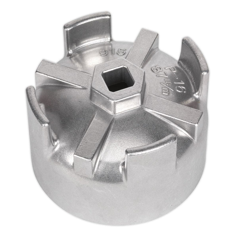 Sealey Oil Filter Cap Wrench87mm x 16 Flutes Volvo VS7114 Sealey - Dynamic Drive