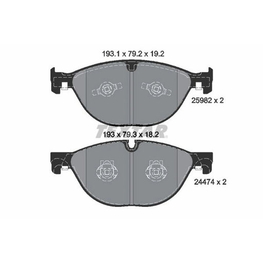 Textar Front Brake Pad Set 2598201