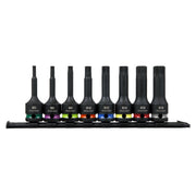 Sealey Premier Premier Spline Impact Socket Bit Set 1/2"Sq Drive 8pc AK56004 Sealey Premier - Dynamic Drive