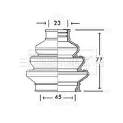 Borg & Beck Drive Shaft Bellow Kit transmission sided BCB2309