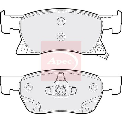 Apec Front Brake Pad Set fits Opel Astra K 2015-2021 1.0 1.2 1.4 1.5 1.6