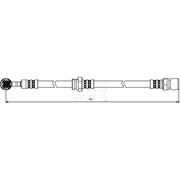 Apec Brake Hydraulic Hose Line Front Left fits Chevrolet Lacetti 2005-2013