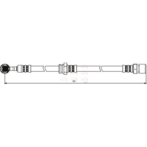 Apec Brake Hydraulic Hose Line Front Left fits Chevrolet Lacetti 2005-2013