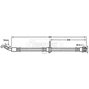 Borg & Beck Brake Hydraulic Hose Line Front Right BBH7865
