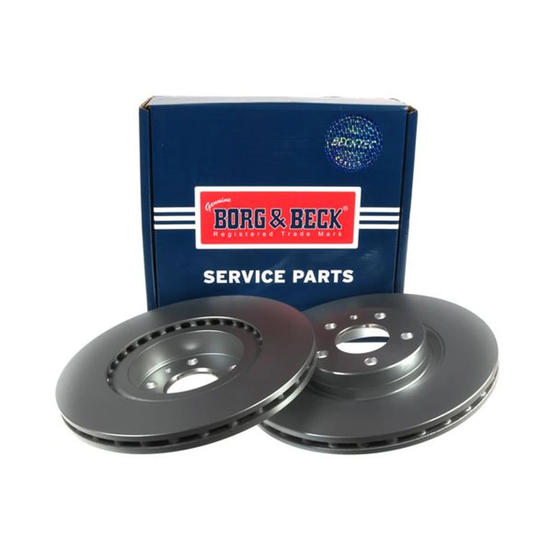 Borg & Beck Front Brake Vented Discs & Pads fits Fiat Tipo 2016-2020 1.4 1.6