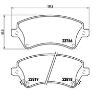 Brembo 4 x Front Brake Pad Set fits Toyota Corolla 2001-2008 1.4 1.6 1.8 2.0