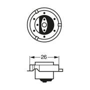 Bosch Car Light Bulb S3 6V 15W