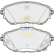 NAPA Front Brake Pad Set fits Toyota Auris 2012-2018 1.2 1.3 1.4 1.6 1.8