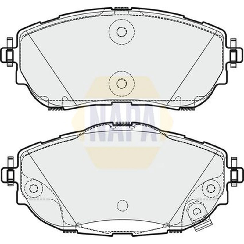 NAPA Front Brake Pad Set fits Toyota Auris 2012-2018 1.2 1.3 1.4 1.6 1.8