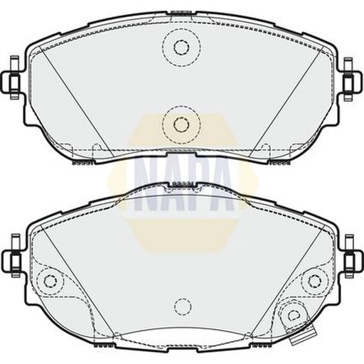 NAPA Front Brake Pad Set fits Toyota Auris 2012-2018 1.2 1.3 1.4 1.6 1.8