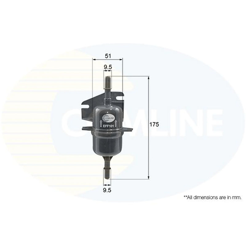 Comline Fuel Filter Element fits Fiat Palio 1996-2003 1.0 1.2 1.4 1.6