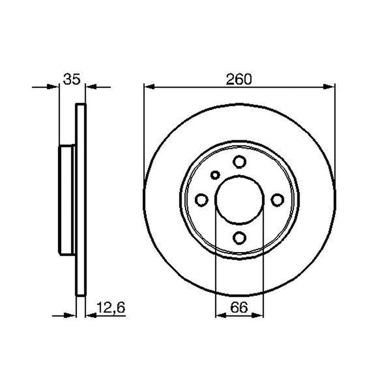 Bosch 2 x Solid Brake Discs fits BMW 3 1982-1993