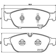 Mintex Front & Rear Pads fits Audi A8 D4 2009-2018 2.0 2.5 3.0 4.0 4.2 6.3