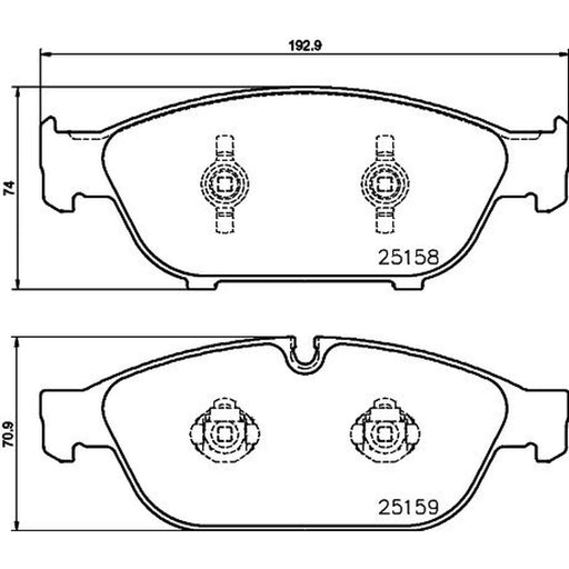 Mintex Front Brake Pad Set fits Audi A6 Allroad C7 2012-2018 3.0