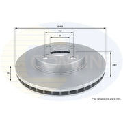 Comline Front & Rear Brake Discs & Pads fits Toyota Corolla 2002-2007 2.0