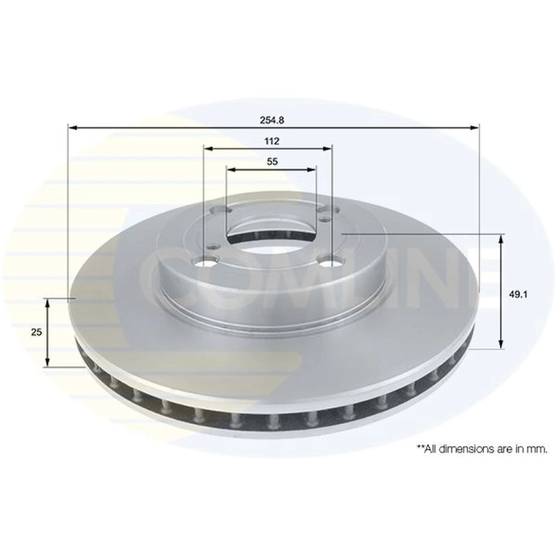 Comline Front & Rear Brake Discs & Pads fits Toyota Corolla 2002-2007 2.0