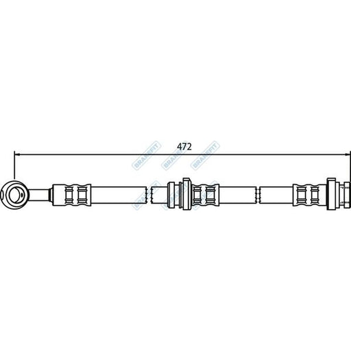 Apec Brake Hydraulic Hose Line Front fits Nissan Micra II 1992-2003 1.0 1.3 1.4