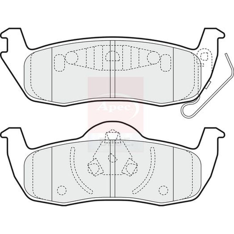 Apec Rear Brake Pad Set fits Jeep Commander 2005-2010 3.0 5.7
