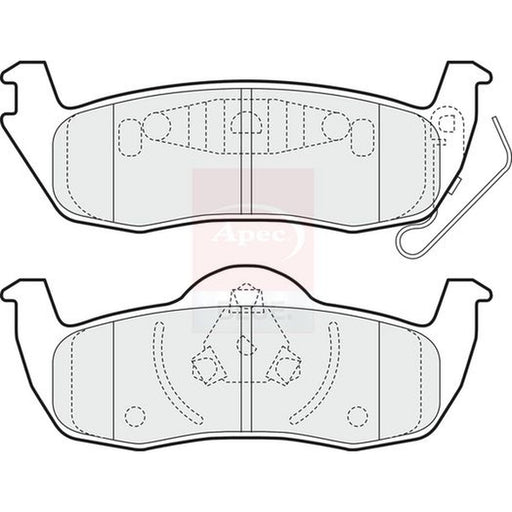 Apec Rear Brake Pad Set fits Jeep Commander 2005-2010 3.0 5.7