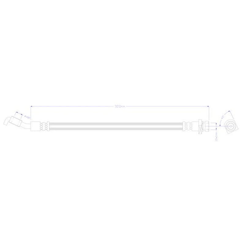 Juratek Brake Hydraulic Hose Line Rear Right fits Hyundai IX35 2009-2015