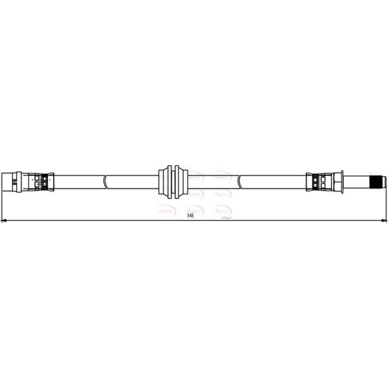 Apec Brake Hydraulic Hose Line Rear fits Mercedes-Benz Sprinter 3,5-T 2009-2018