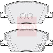 Apec Front & Rear Pads fits Fiat Tipo 2015-2020 1.3 1.4 1.6