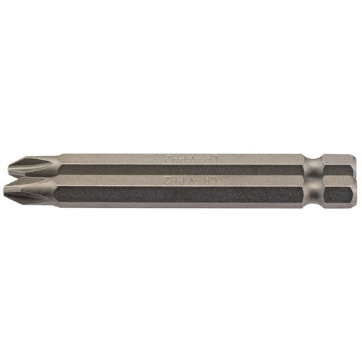 Draper Cross Slot Insert Bit, 1/4" Hex, 75mm Long, No.2 (Pack of 2) 64315 Draper - Dynamic Drive