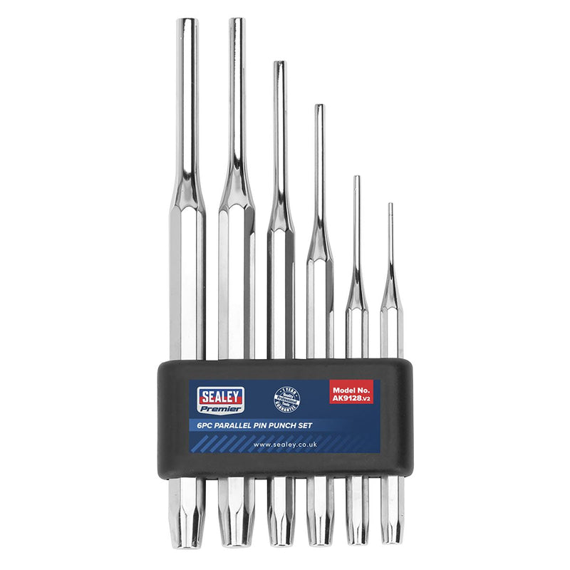 Sealey Parallel Pin Punch Set 6pc AK9128 Sealey - Dynamic Drive