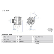 Bosch Car Alternator 12V