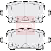 Apec Rear Brake Pad Set fits Opel Astra K 2015-2021 1.0 1.2 1.4 1.5 1.6