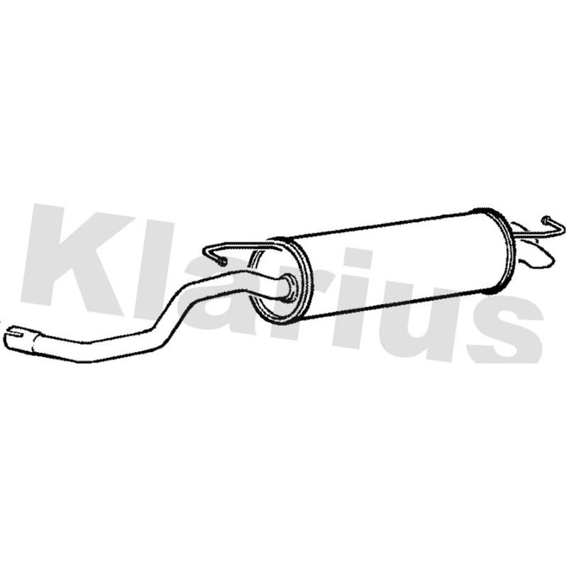 Klarius Box With Tail Pipe Rear fits Audi A3 1996-2003 1.6