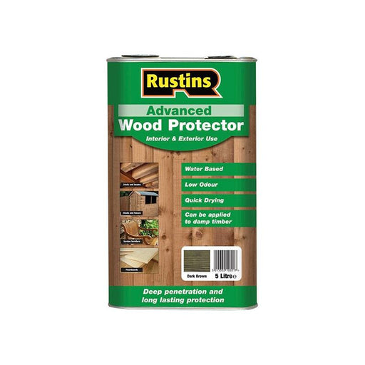 Rustins Advanced Wood Preserver Dark Brown 5 litre Rustins - NN4 Online