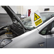 Sealey High Voltage Warning Sign 200 x 300mm HVSA4 Sealey - Dynamic Drive