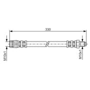 Bosch Brake Hydraulic Hose Line Rear fits Mercedes-Benz M-Class 1998-2005