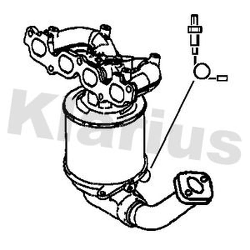 Klarius Catalyst Type Approved With Pipe fits Ford Fiesta VI 2008-2017 1.4