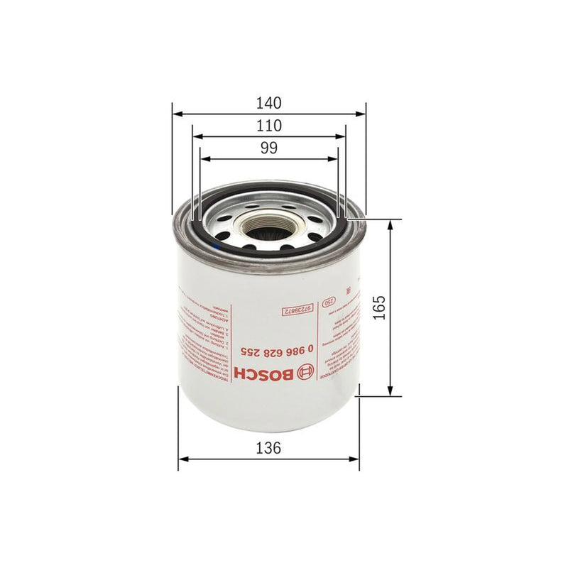 Bosch Cv Air Filter (A Dryer) Z8255 (Hgv) 0 986 628 255