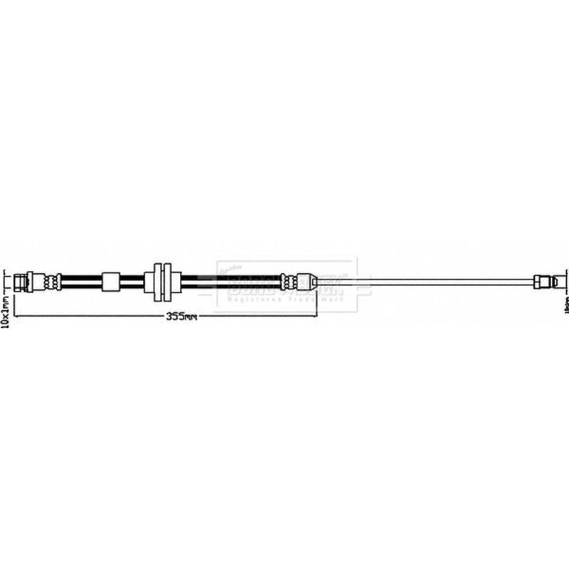 Borg & Beck Brake Hydraulic Hose Line outer BBH8661
