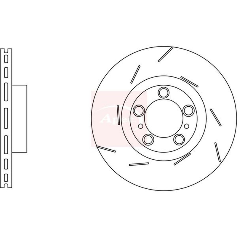 Apec 2 x / Brake Discs fits Porsche Panamera 2009-2016 3.0 3.6 4.8