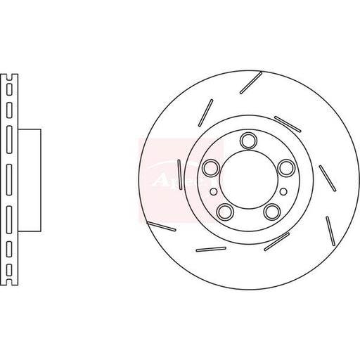 Apec 2 x / Brake Discs fits Porsche Panamera 2009-2016 3.0 3.6 4.8