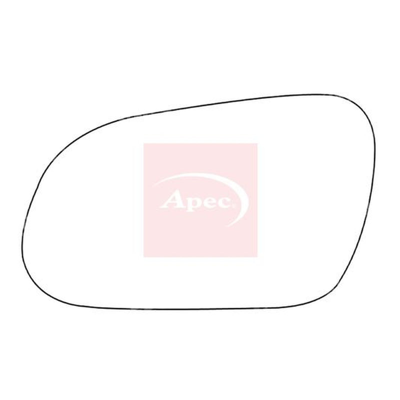Apec Exterior Wing Mirror Glass Left fits VW Fox 2005-2011 1.2 1.4