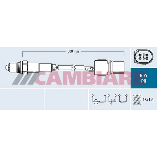 Cambiare O2 Lambda Oxygen Sensor before catalytic conv VE381796