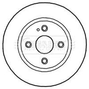 Borg & Beck Front Brake Discs & Pads fits Mazda 2 2007-2015 1.3 1.4 1.5 1.6