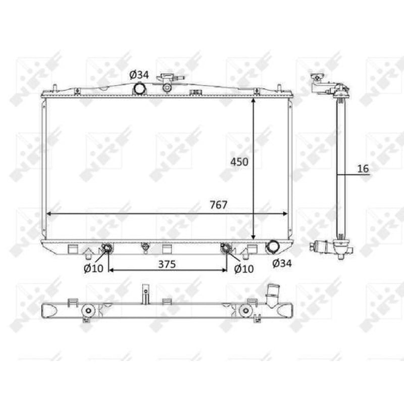 NRF Engine Radiator 58610