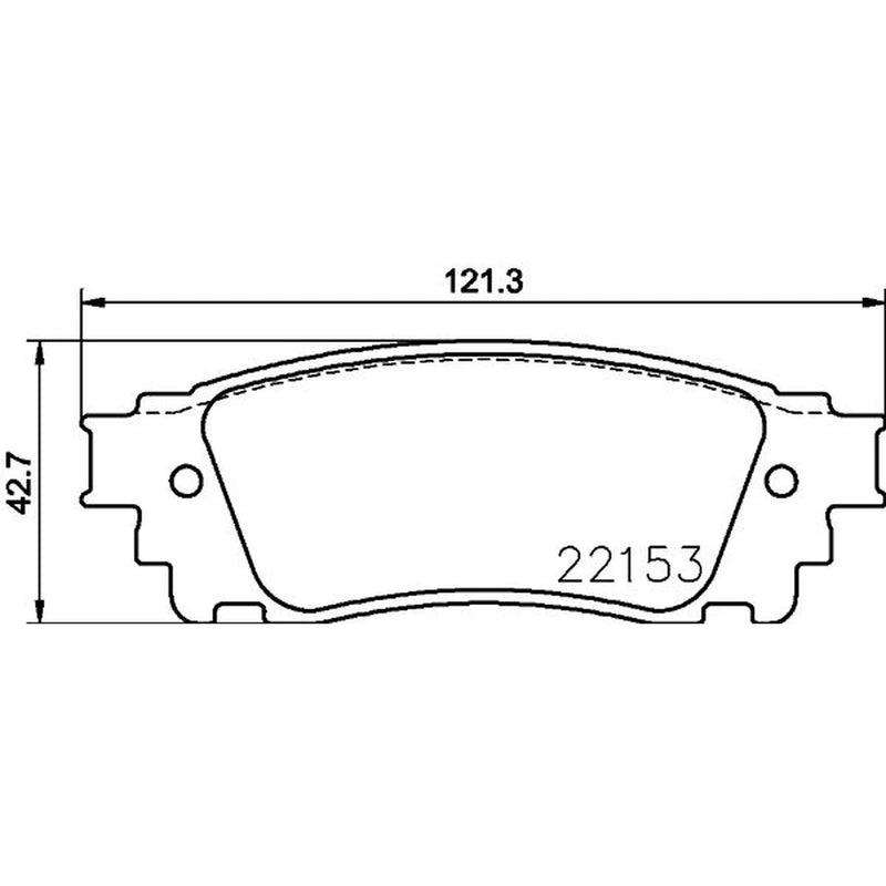 DON Rear Brake Pad Set fits Lexus Nx 2014 on
