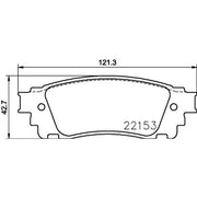 Mintex Rear Brake Pad Set fits Lexus Nx 2014 on