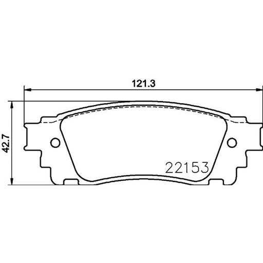 DON Rear Brake Pad Set fits Lexus Nx 2014 on