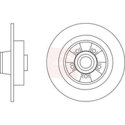 Apec 2 x Solid Brake Discs fits Renault Megane II 2004-2009 2.0