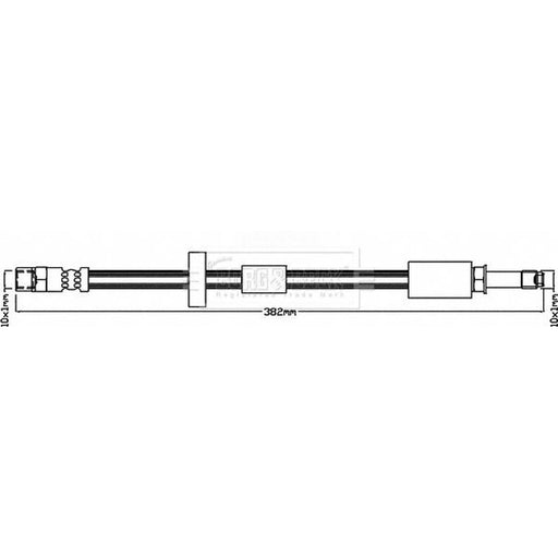 Borg & Beck Brake Hydraulic Hose Line Front Right BBH8298