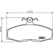 Mintex Front Brake Pad Set fits Ford Sierra I 1982-1986 1.3 1.6